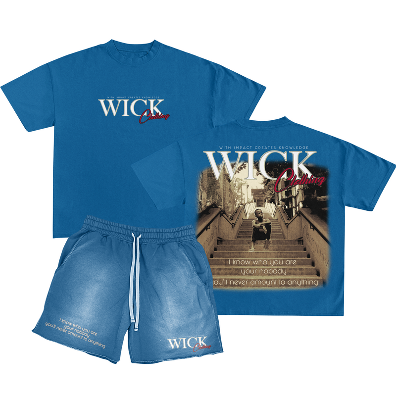 Blue short & shirt set-zoom-