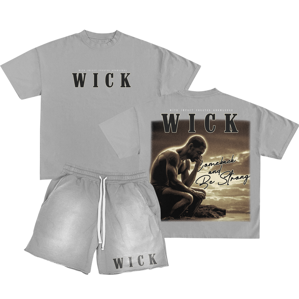 Grey Short / Shirt Set