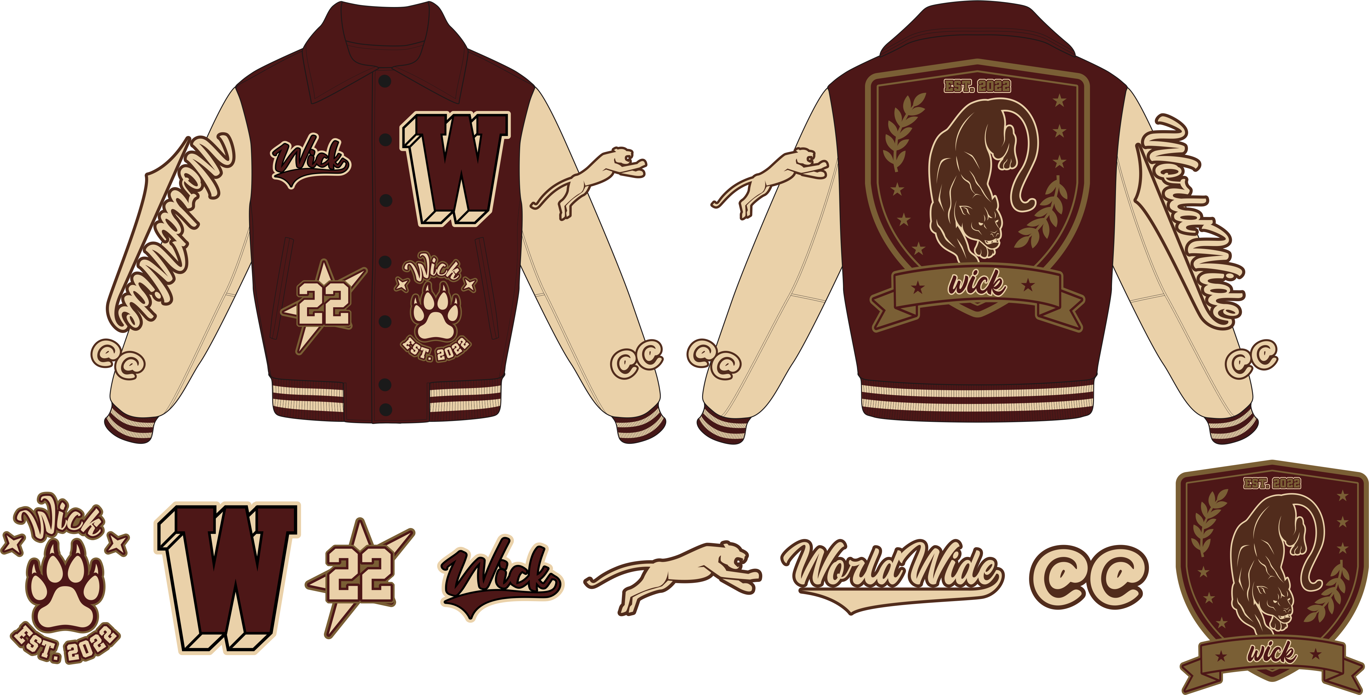 Burgundy-Cream Leather Luxury Jacket