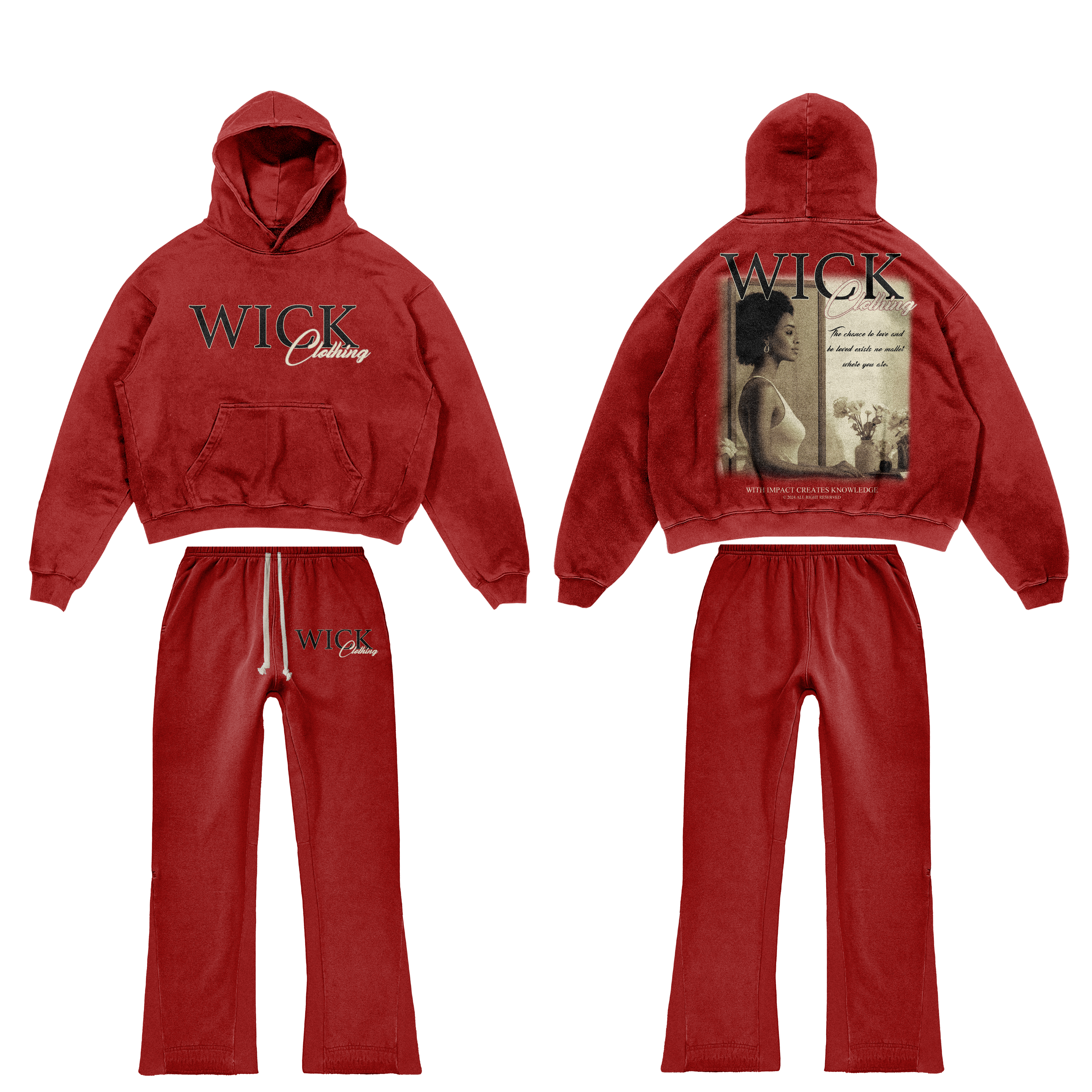 Red Satin Set