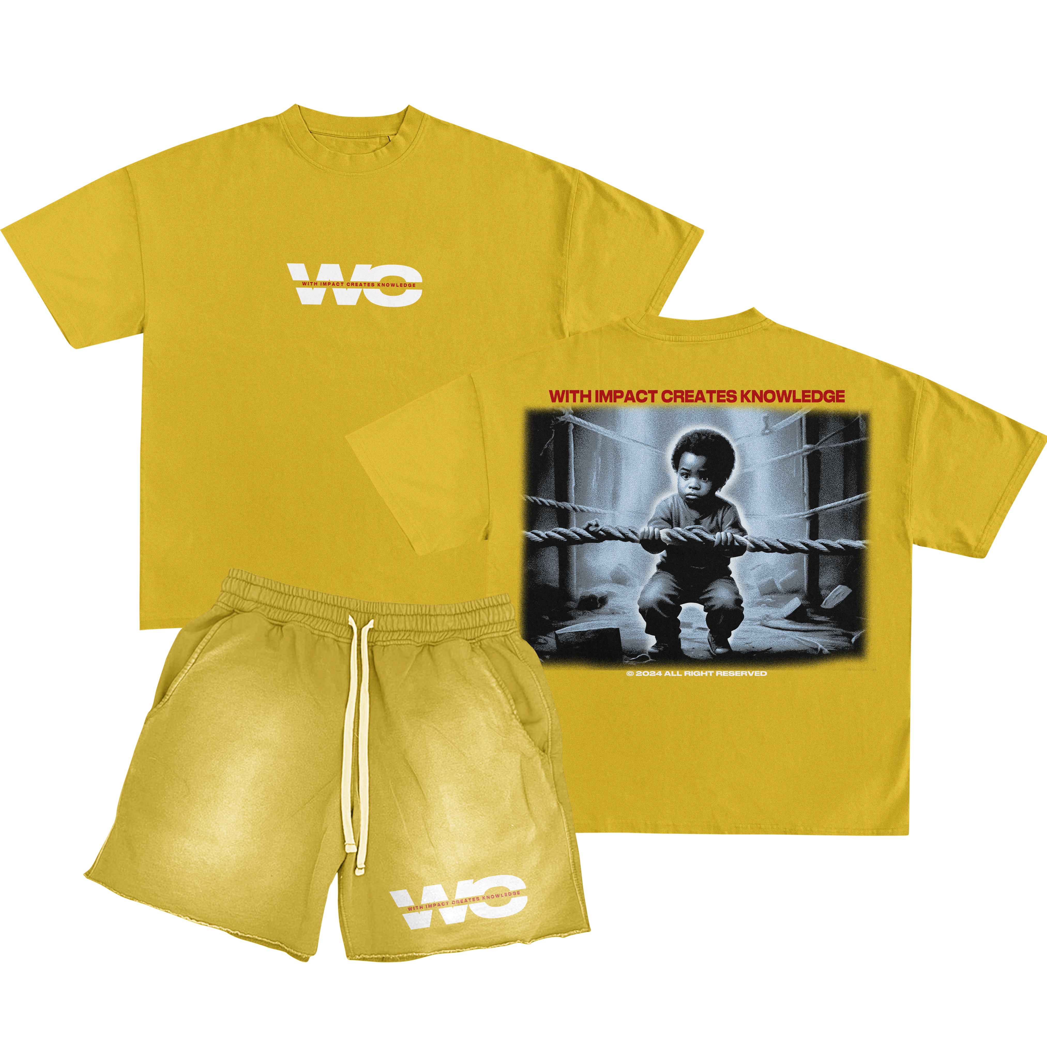 Yellow shirt/short set-zoom-1