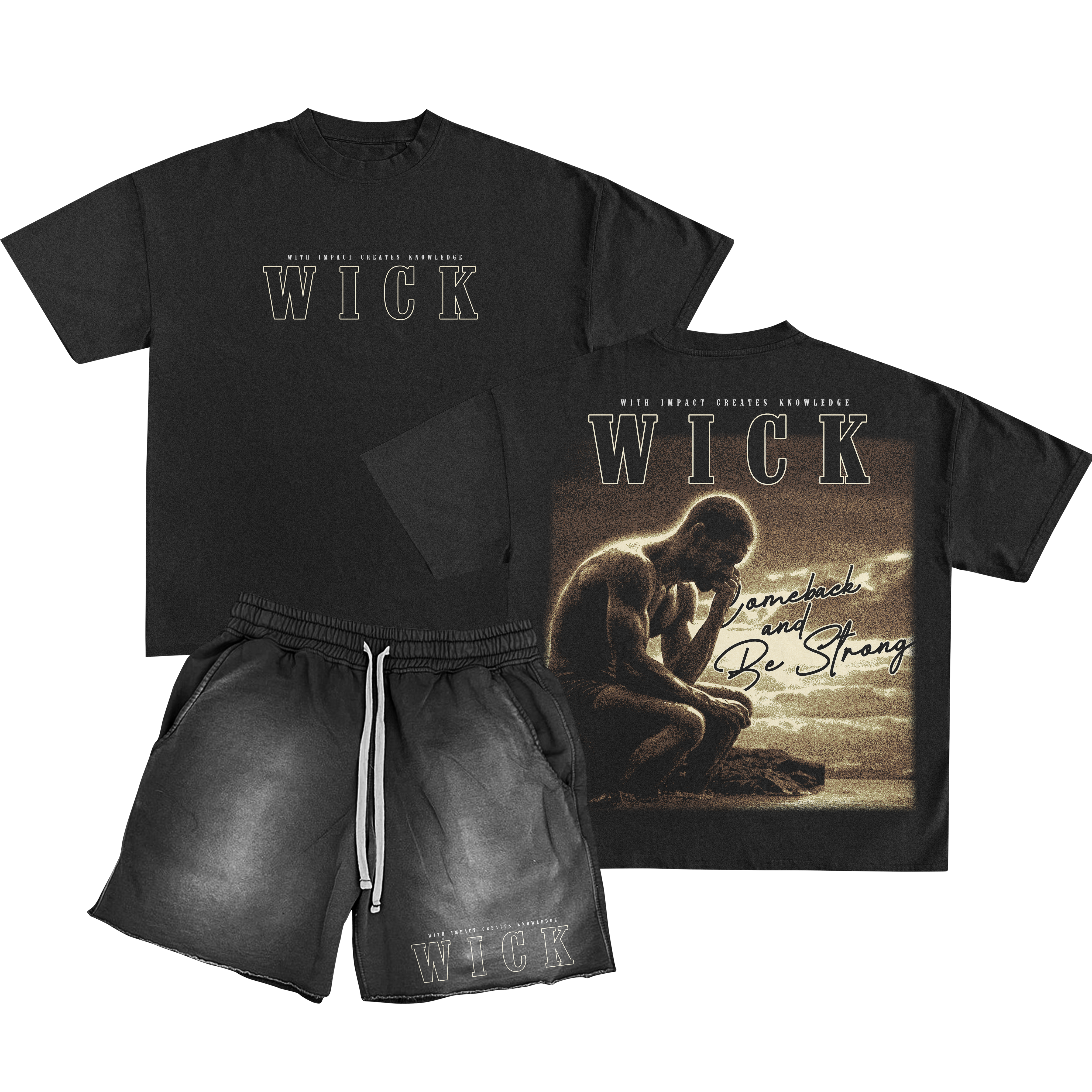 Black Short / Shirt Set-zoom-1