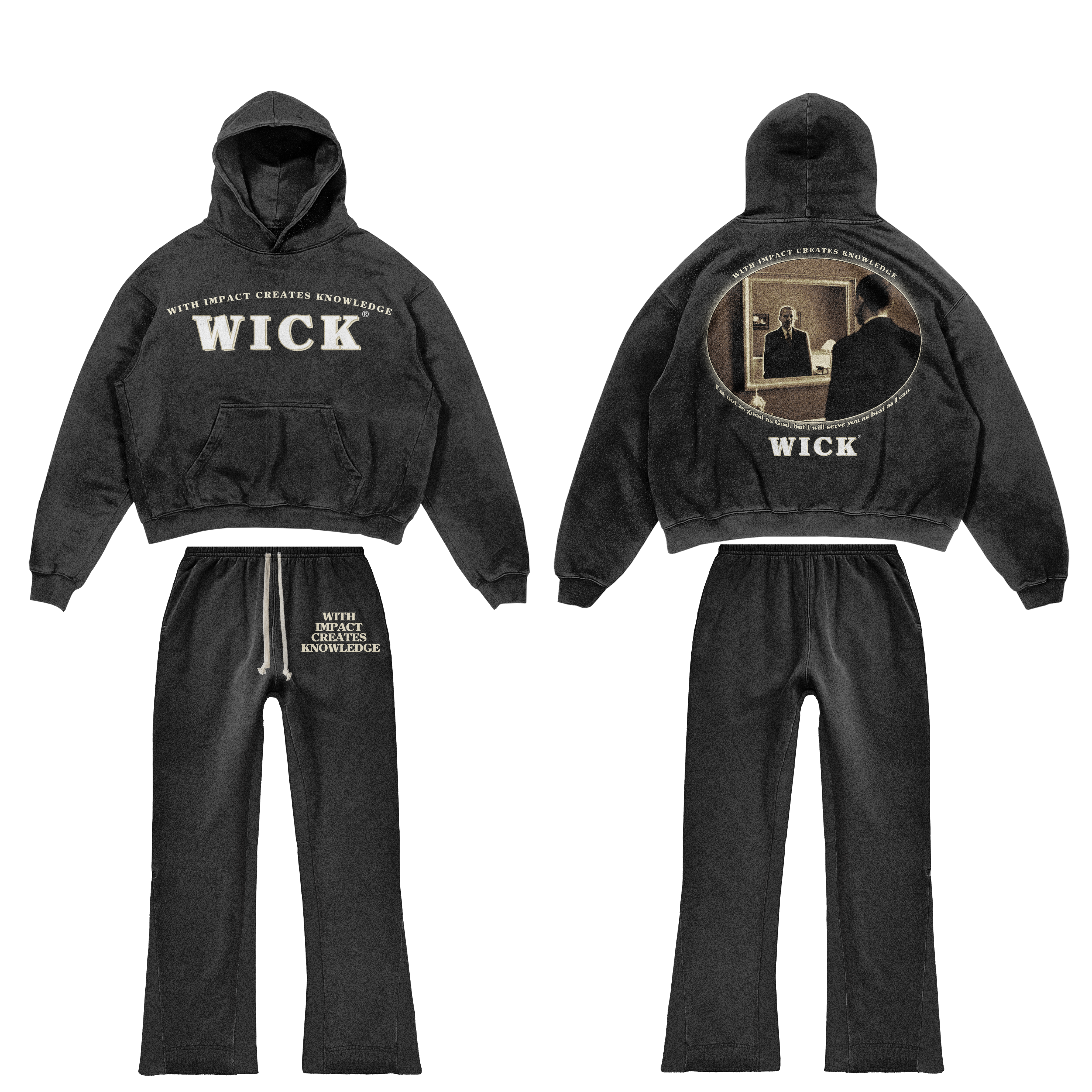 Black Satin Set