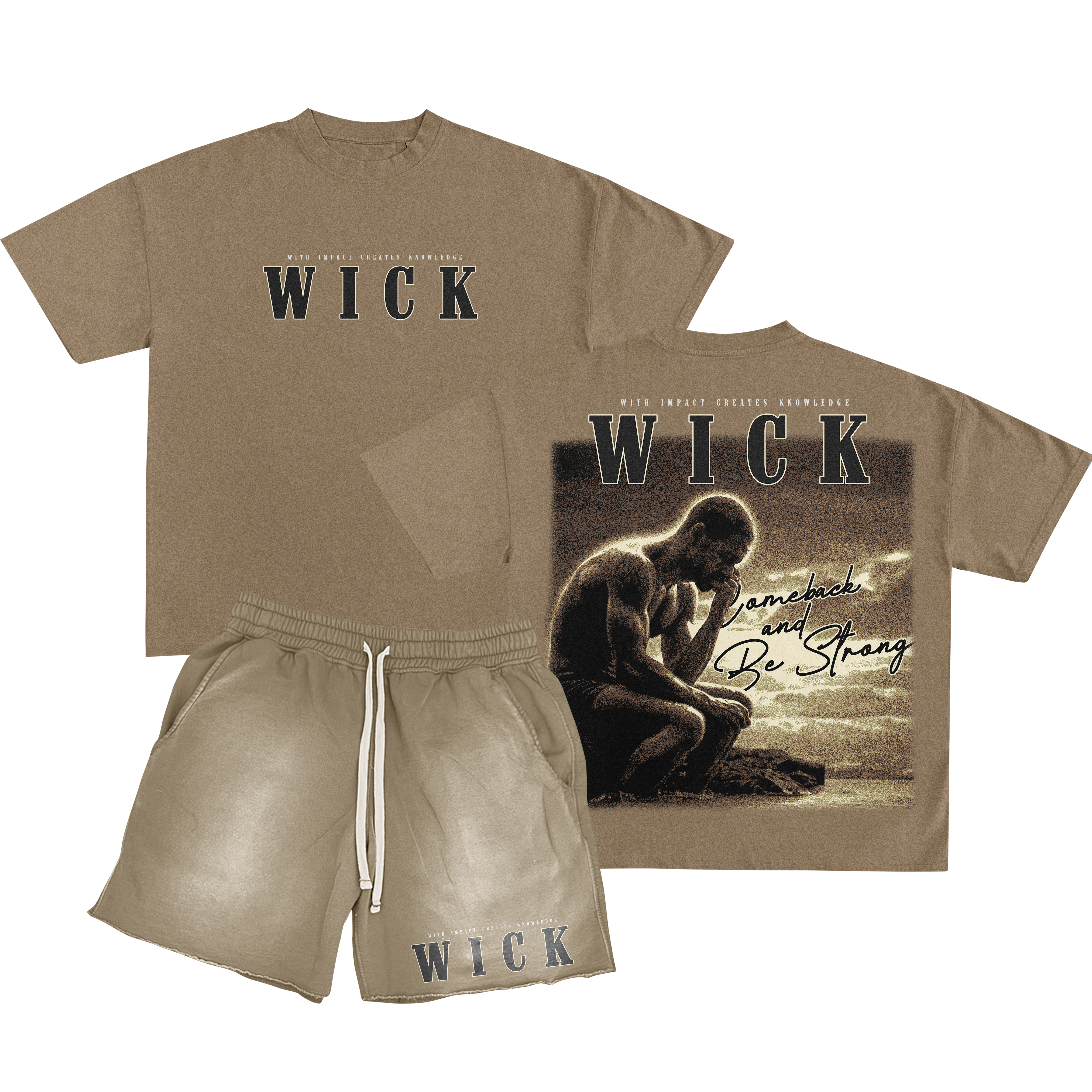 Brown Short / Shirt Set-zoom-1