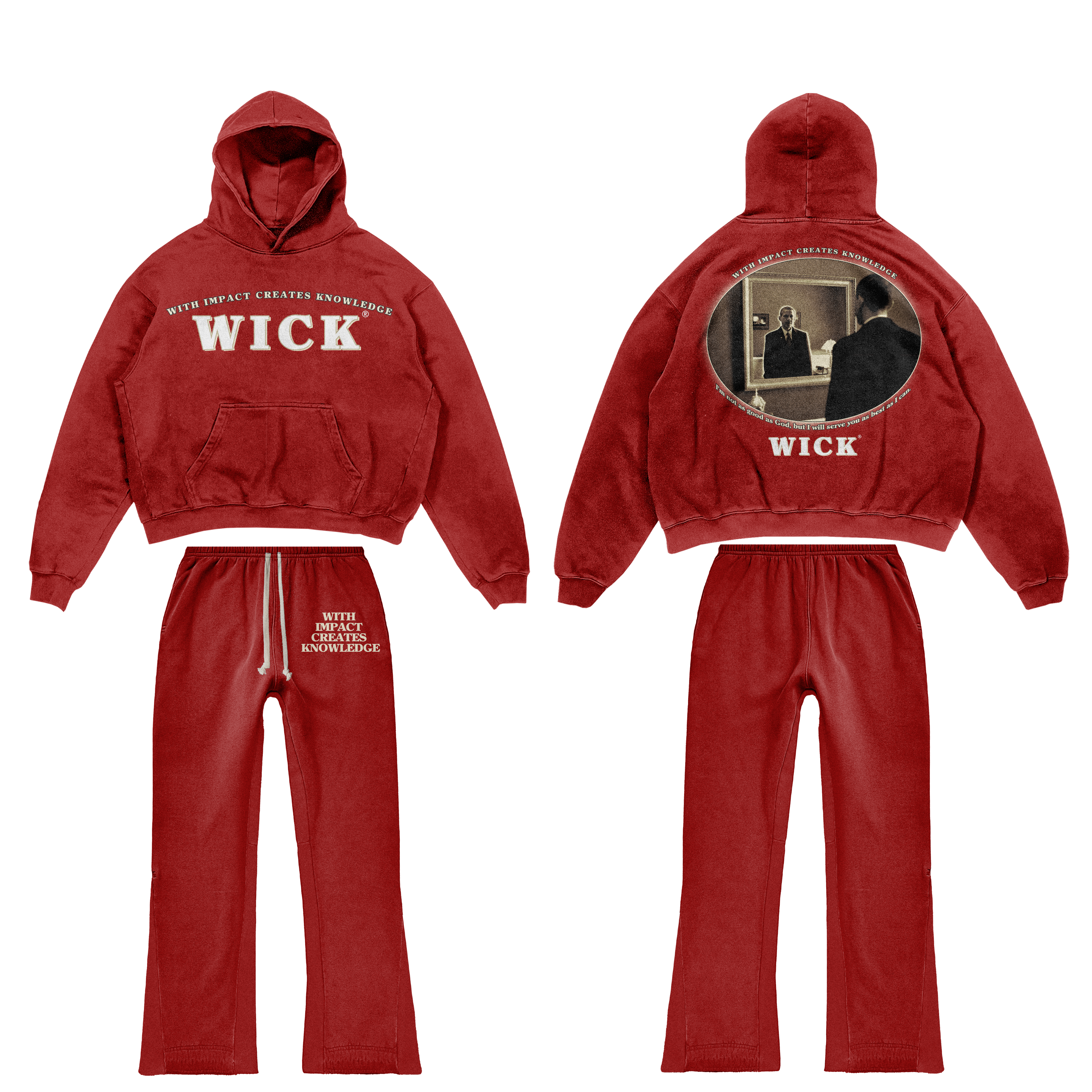 Red Satin Set