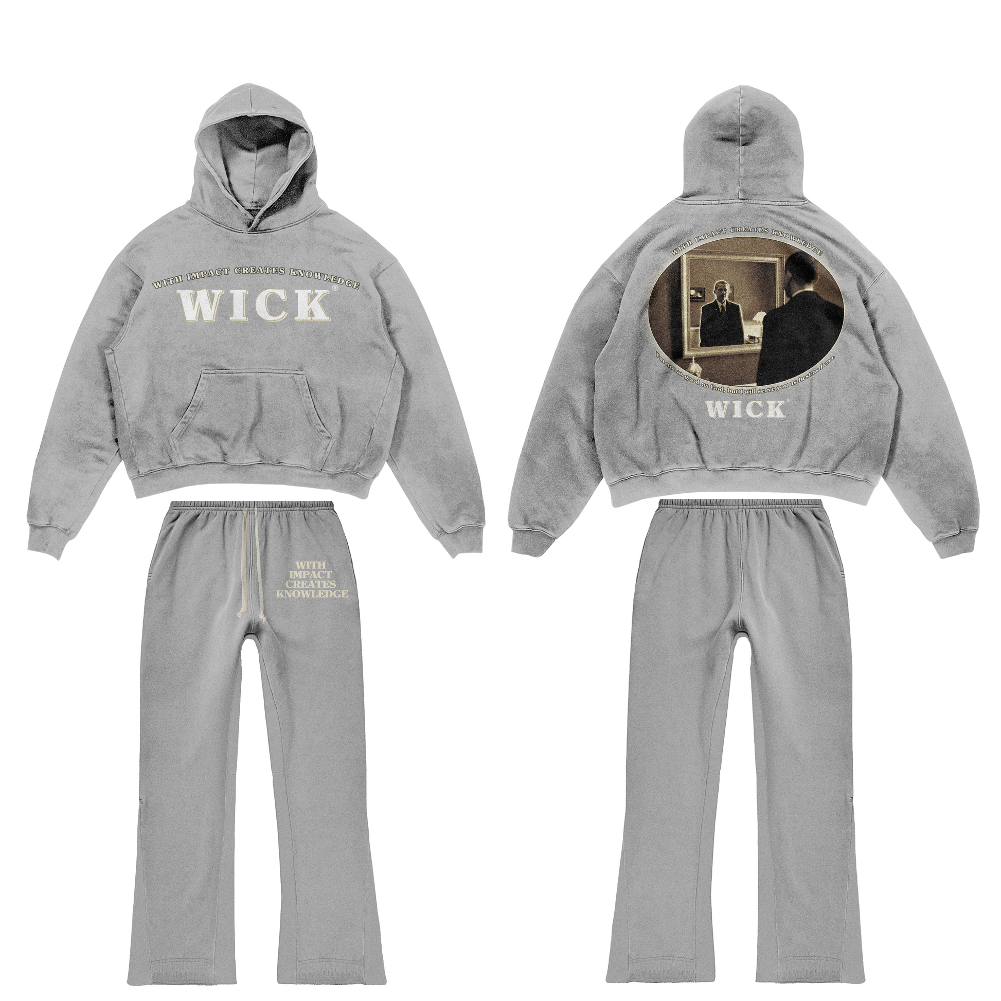 Grey Satin Set-1