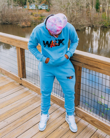 Sky Blue Hoodie & SweatPants Set