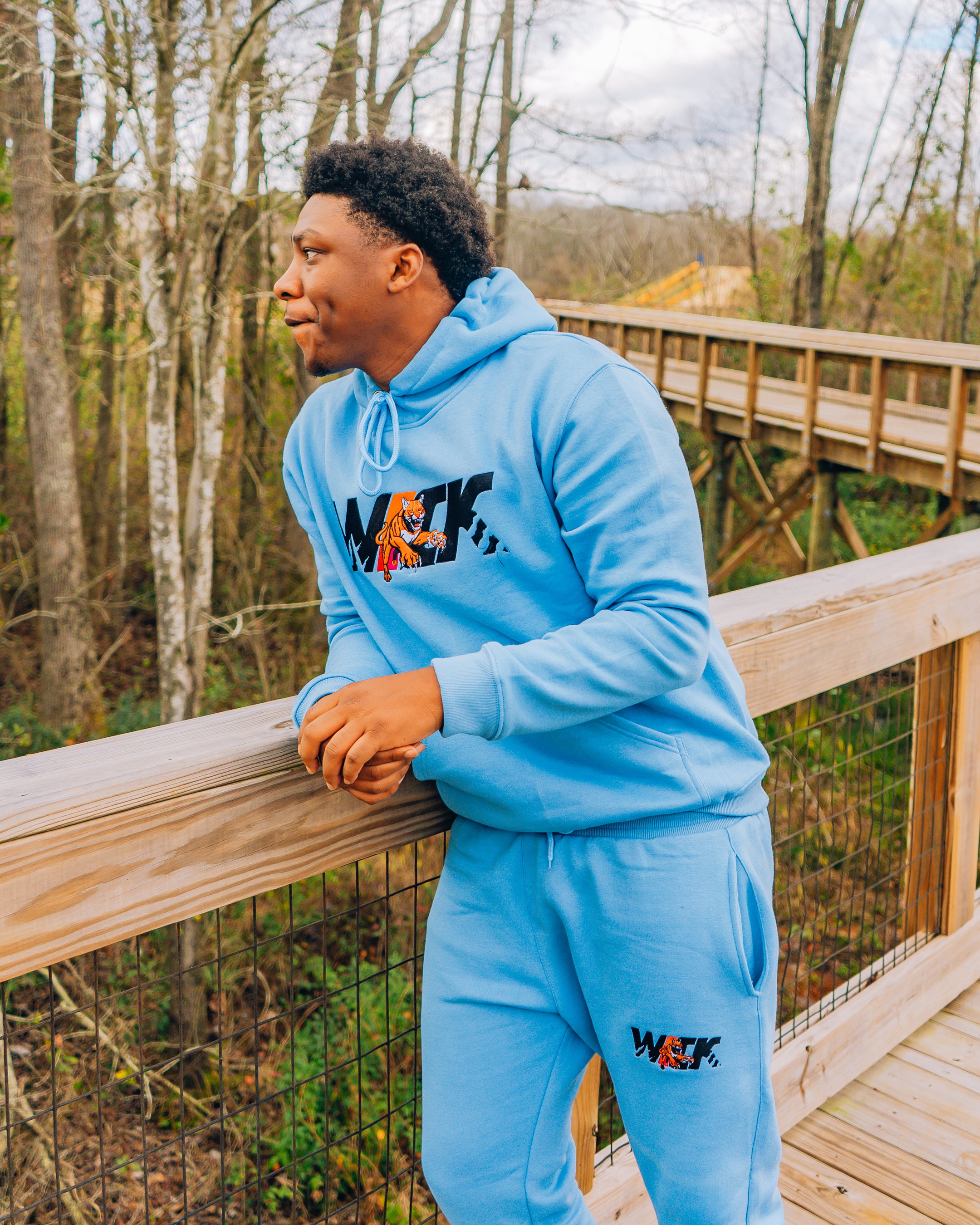 Sky Blue Hoodie & SweatPants Set-zoom-5