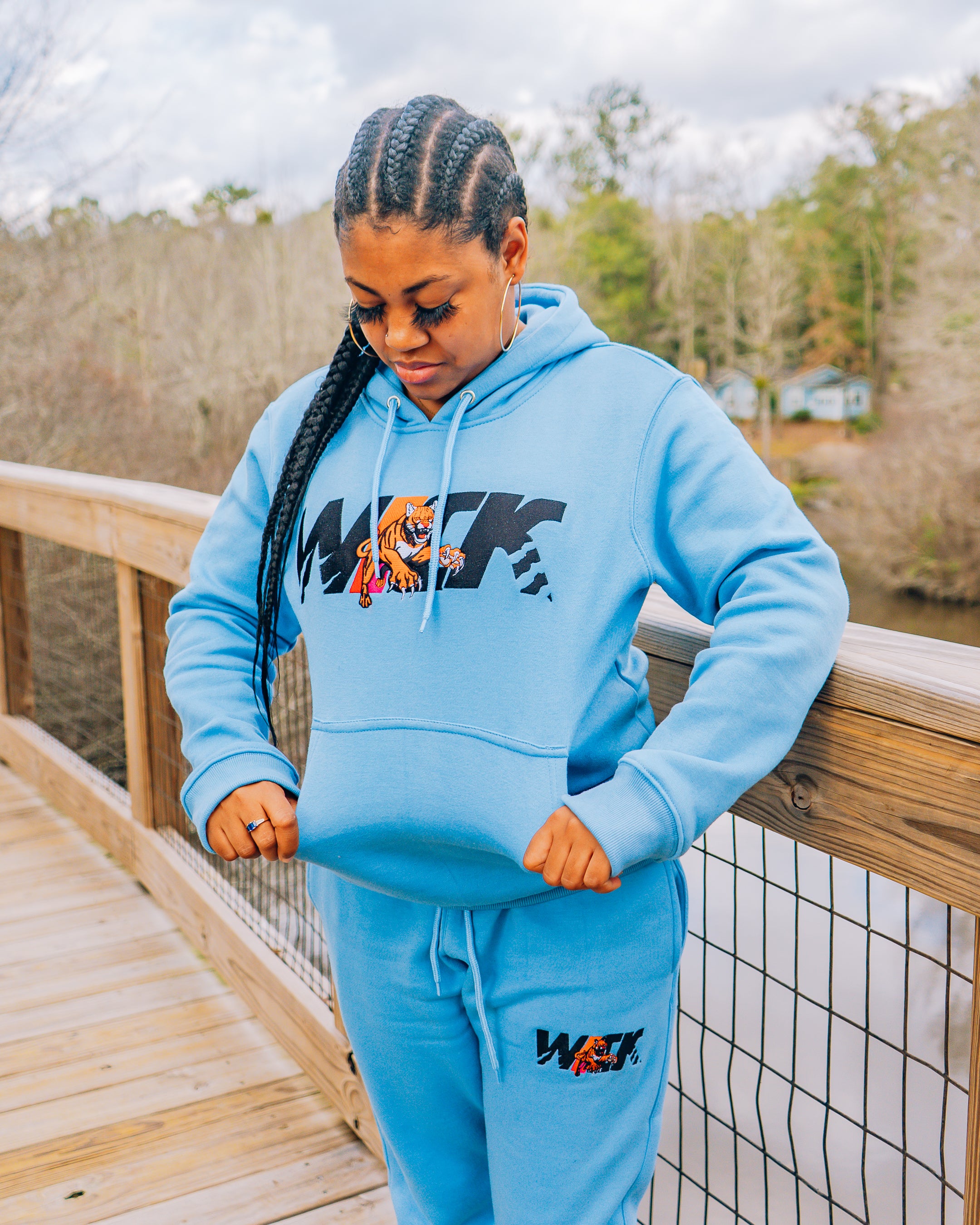 Sky Blue Hoodie & SweatPants Set-zoom-6