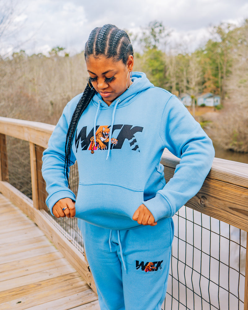 Sky Blue Hoodie & SweatPants Set-zoom-