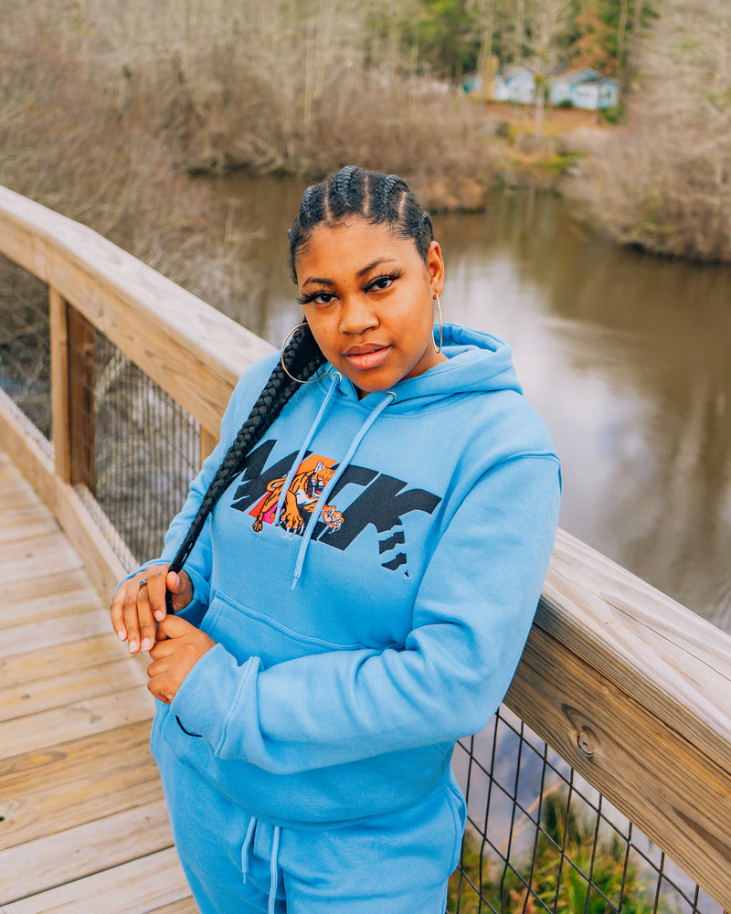 Sky Blue Hoodie & SweatPants Set-zoom-