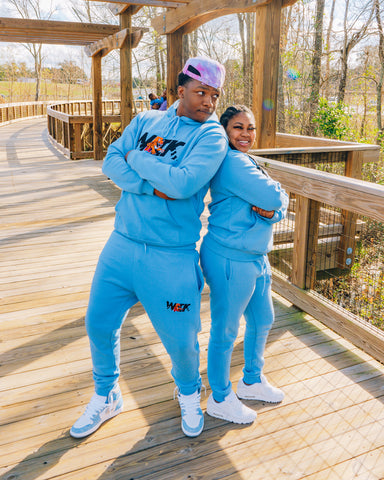 Sky Blue Hoodie & SweatPants Set