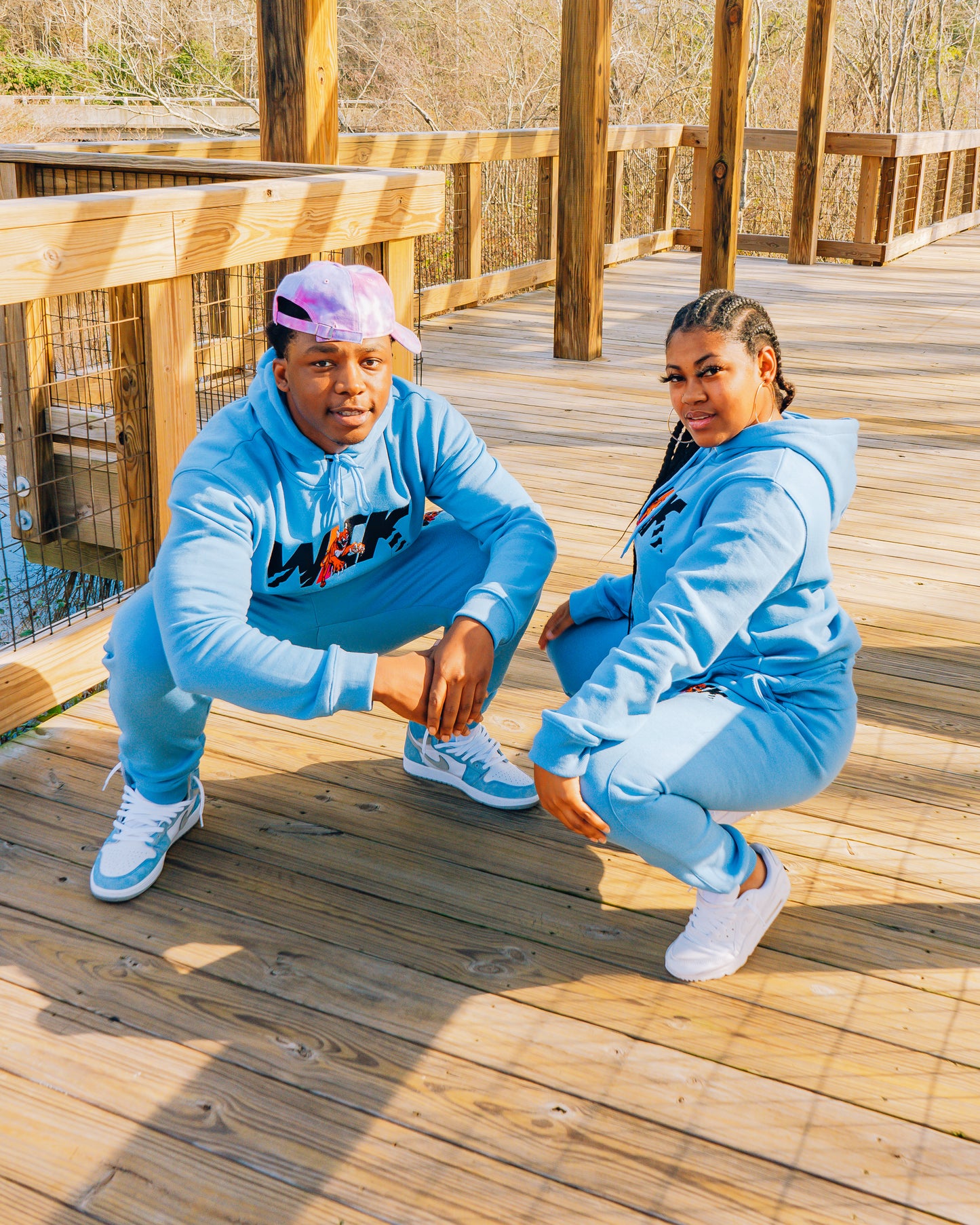 Sky Blue Hoodie & SweatPants Set