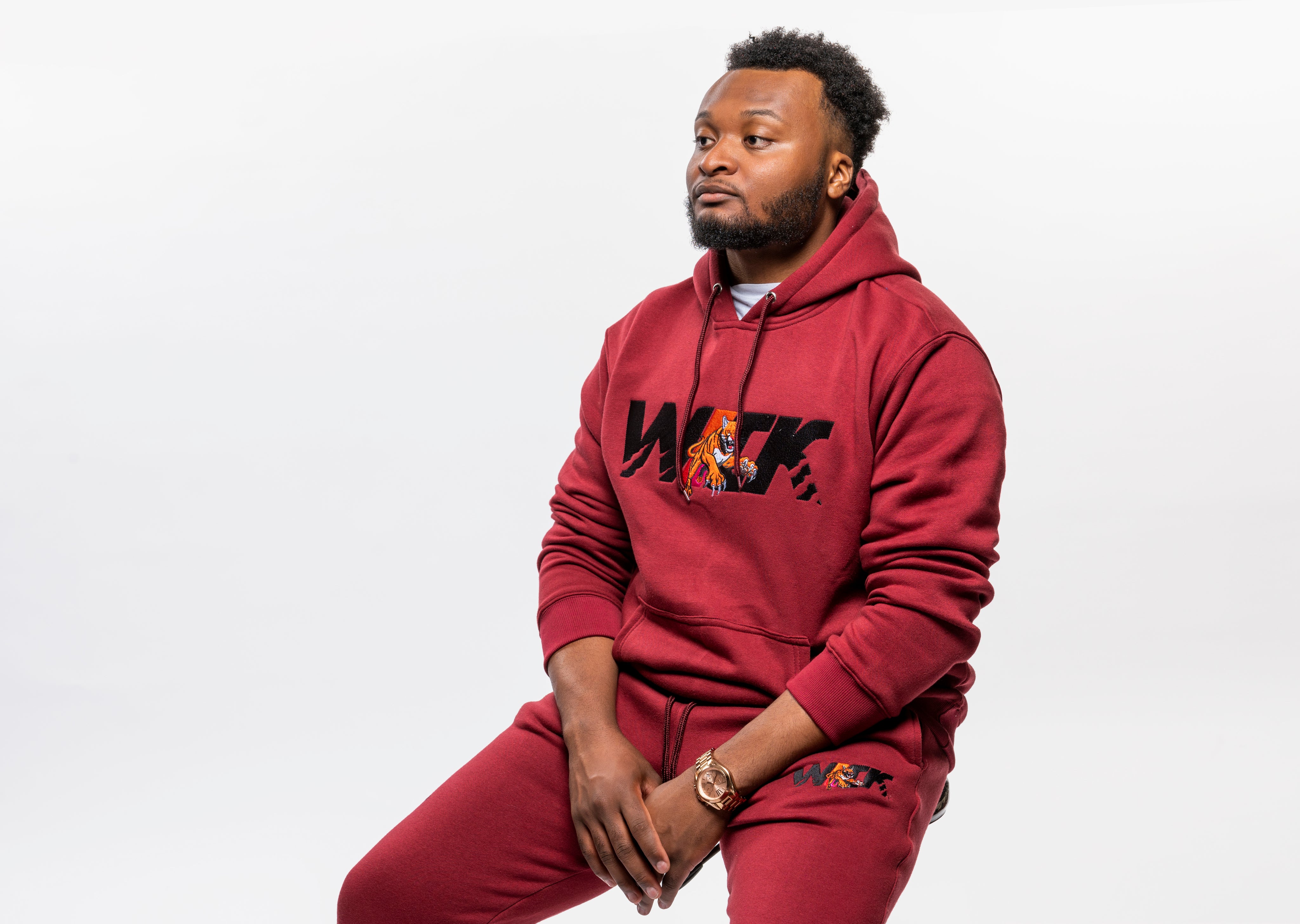 Cozy Jogging Suit (Burgundy)-zoom-1