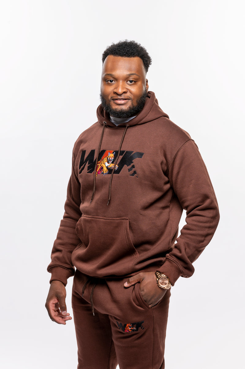 Cozy Jogging Suit (Dark Brown)-zoom-