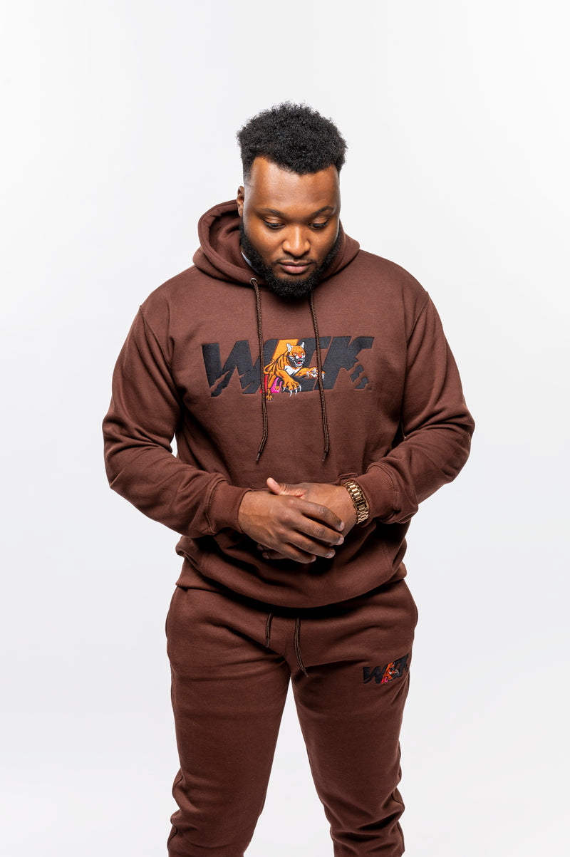 Cozy Jogging Suit (Dark Brown)-zoom-